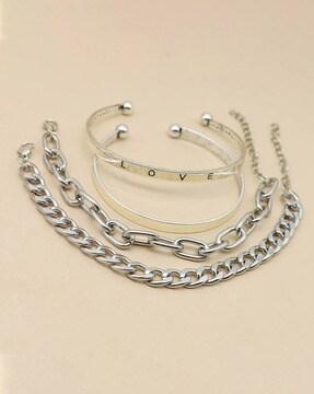 set of 4 contemporary bracelets