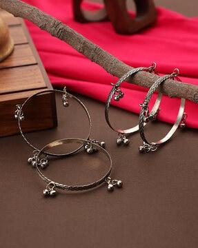 set of 4 silver-plated bracelets