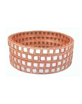 set of 4 stone-studded bangles