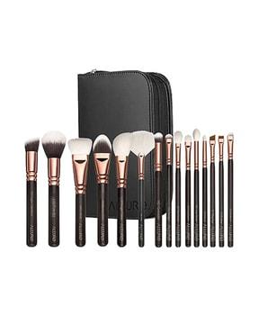 set of 7 rose gold brushes