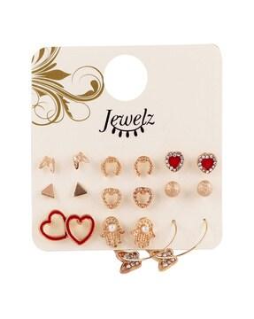 set of 9 earrings