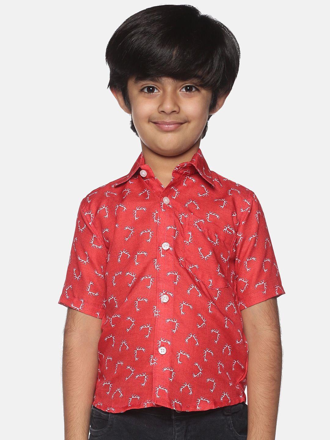 sethukrishna boys conversational printed casual shirt