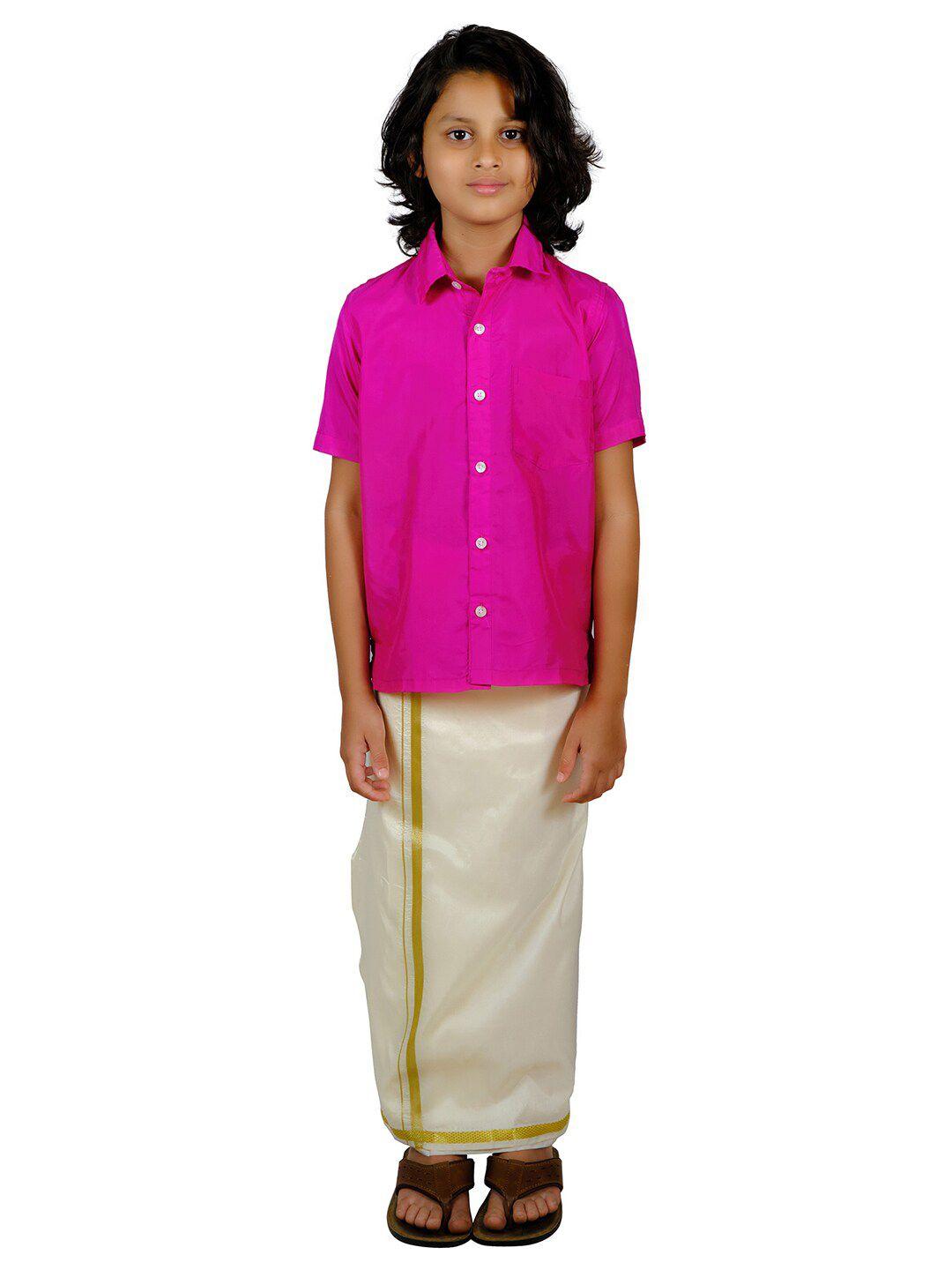 sethukrishna boys pink shirt
