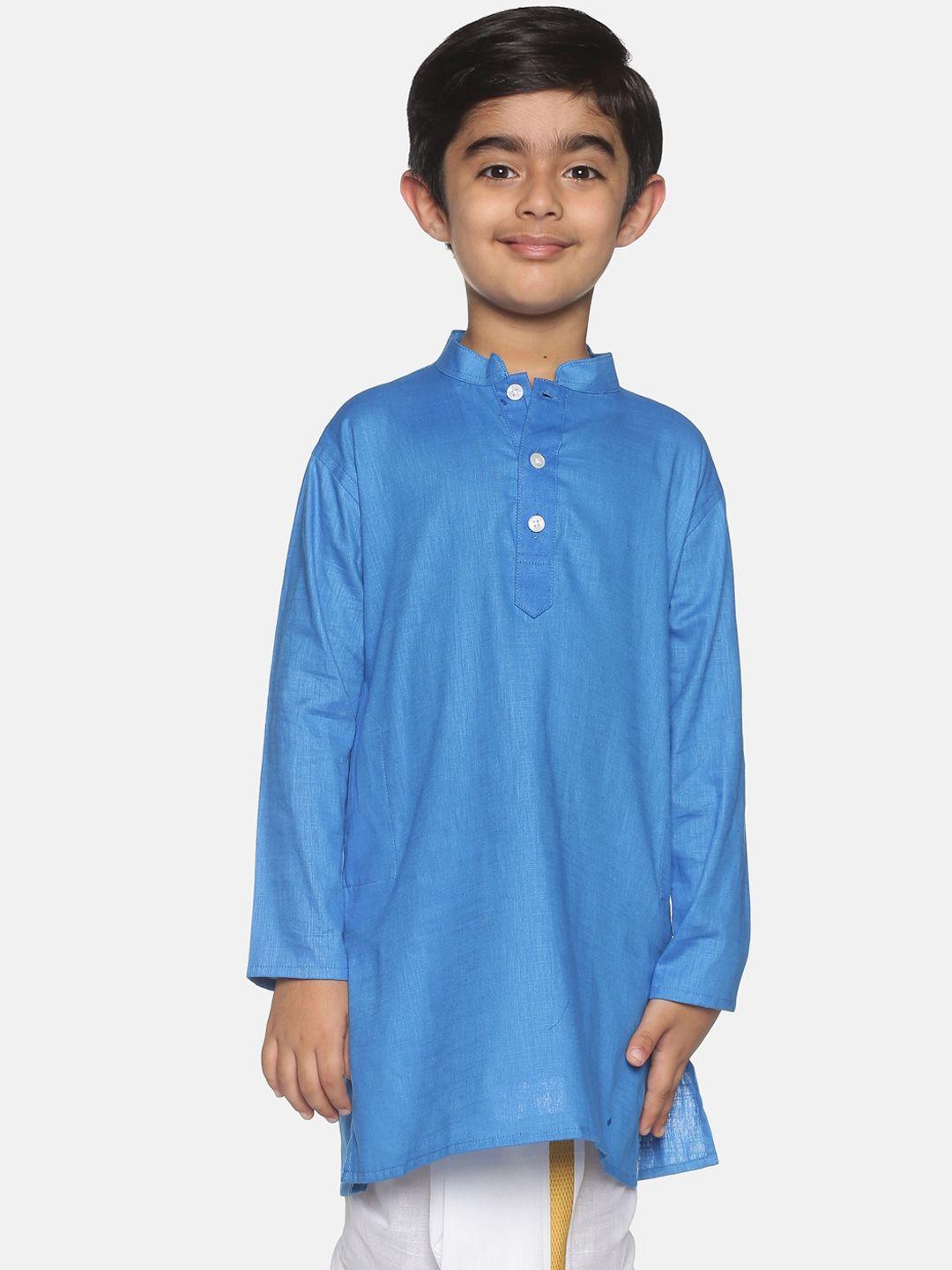 sethukrishna boys blue kurta