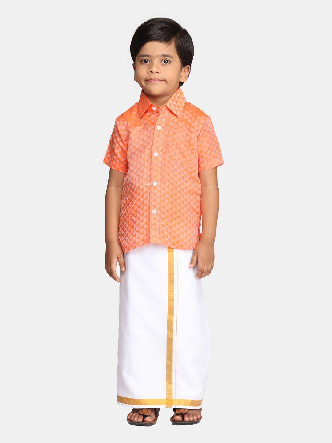 sethukrishna boys ethnic shirt and veshti clothing set