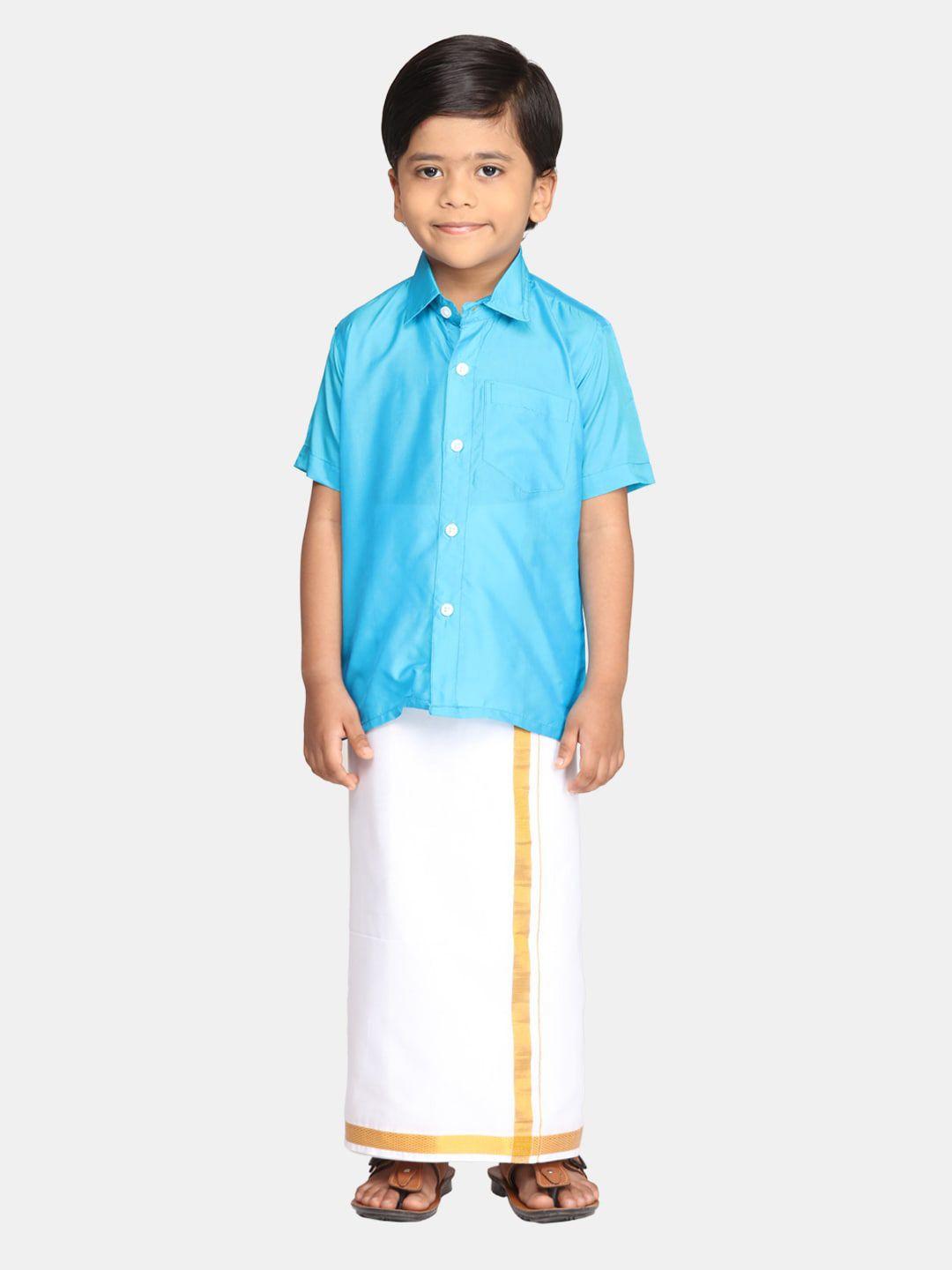 sethukrishna boys ethnic shirt and veshti