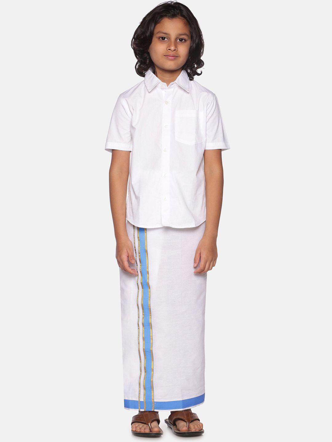 sethukrishna boys pure cotton shirt & dhoti