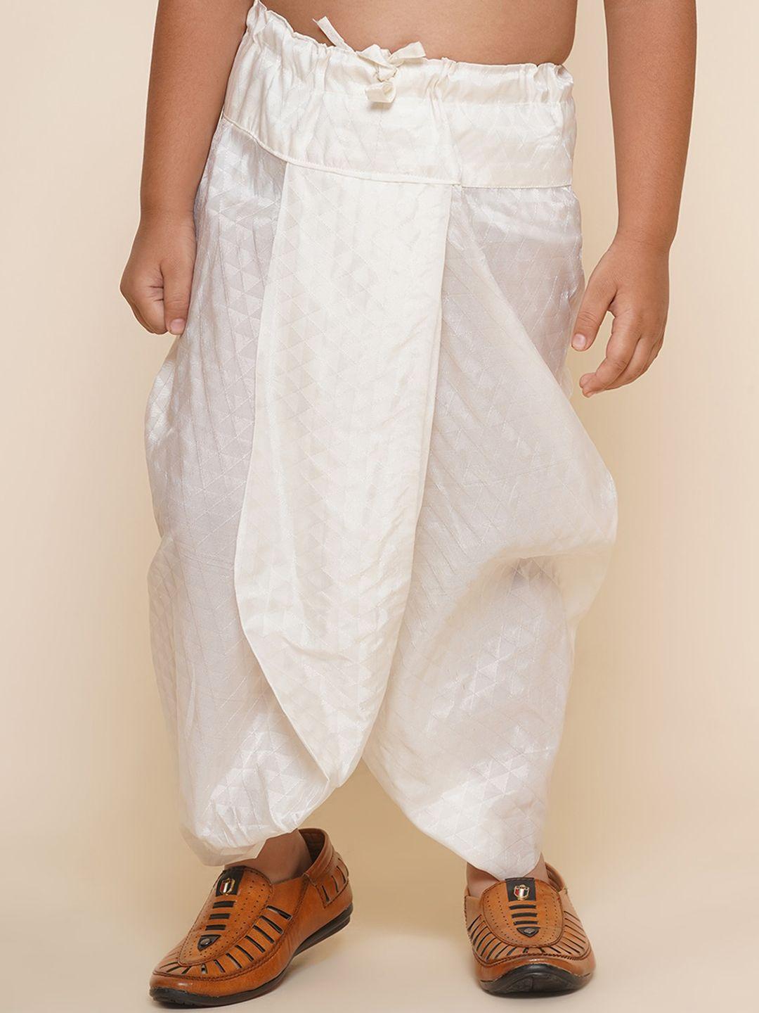 sethukrishna boys self-design dhoti pants