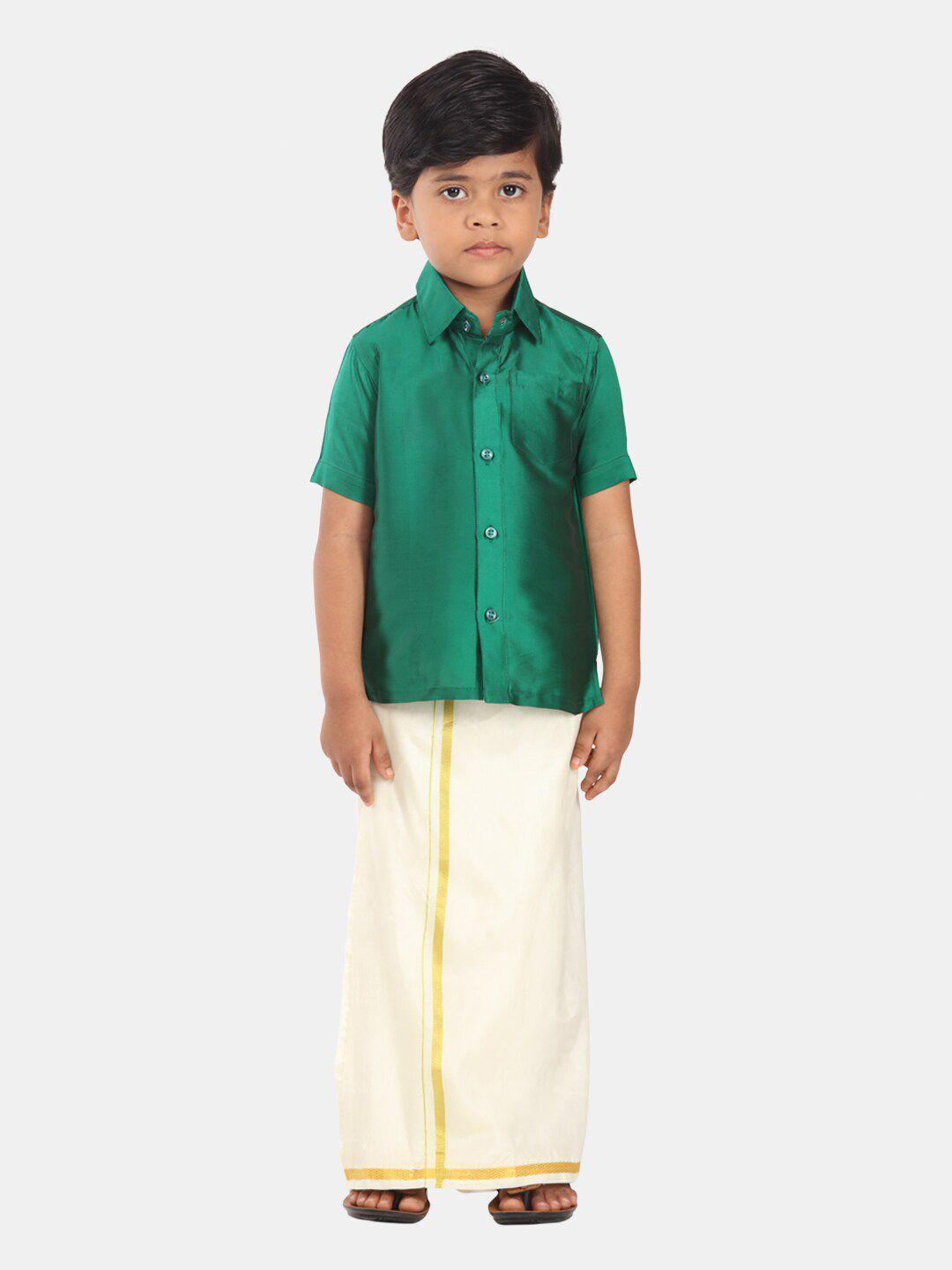 sethukrishna boys shirt and veshti clothing set