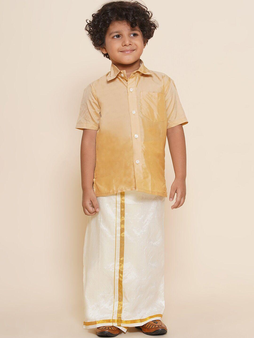 sethukrishna boys shirt collar shirt and dhoti