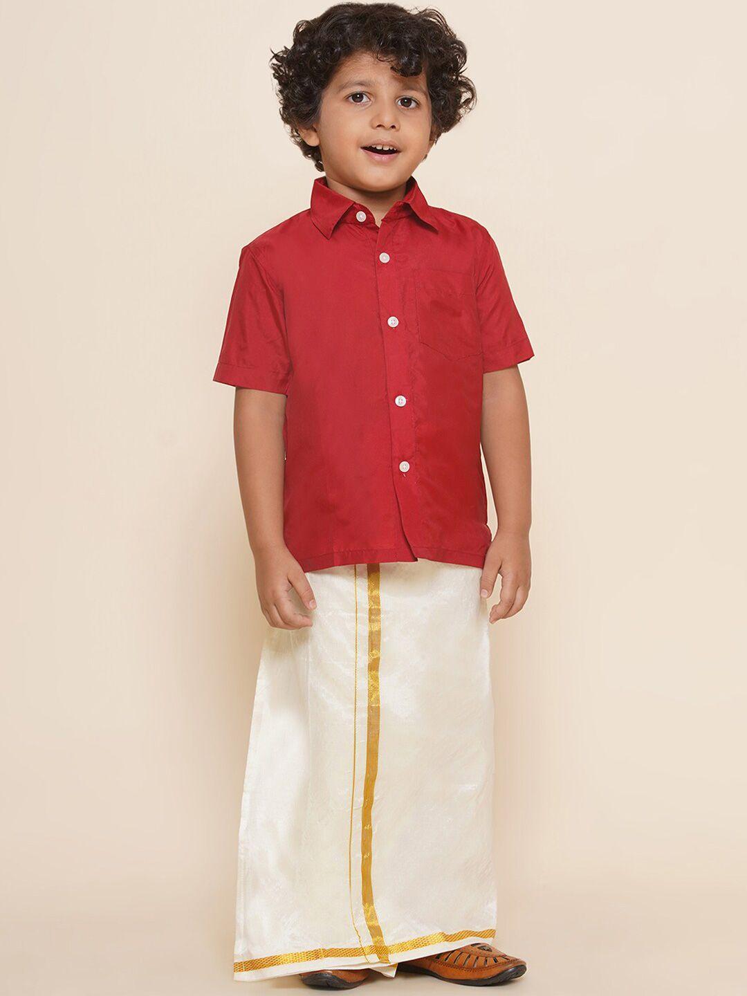 sethukrishna boys shirt collar shirt and dhoti