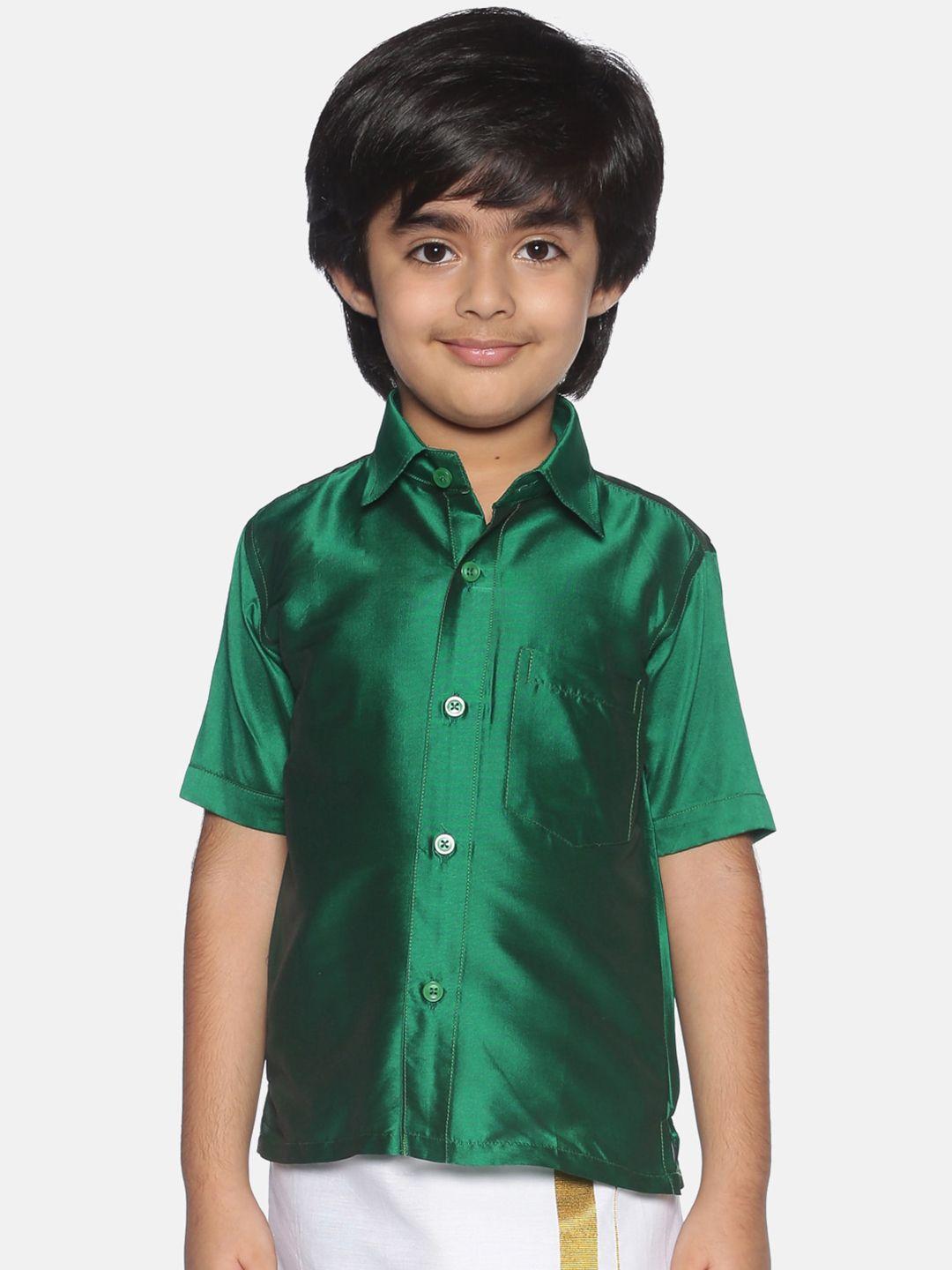 sethukrishna boys spread collar casual shirt