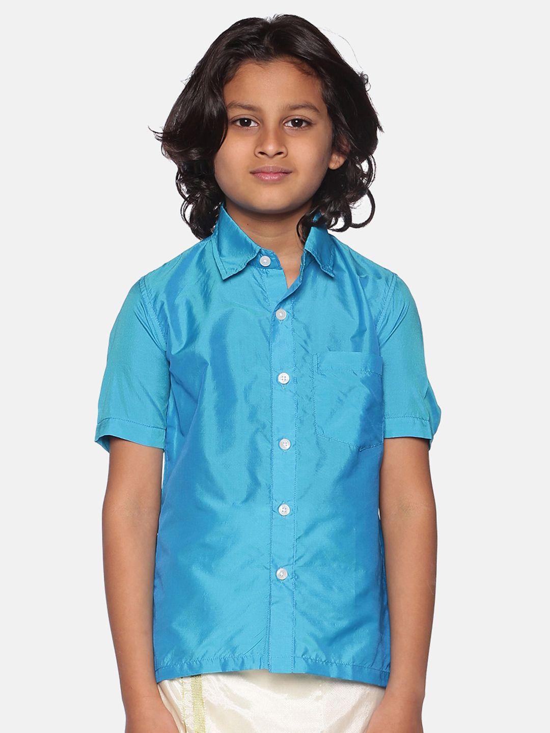 sethukrishna boys spread collar casual shirt