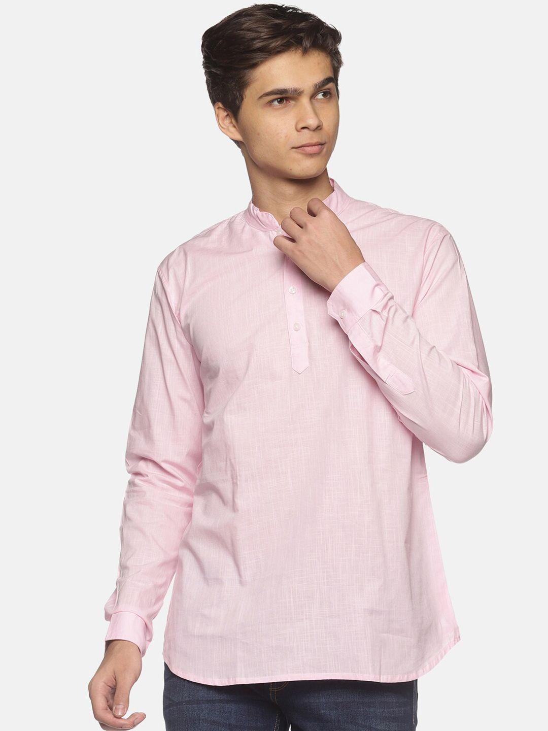 sethukrishna cuffed sleeves mandarin collar cotton kurta