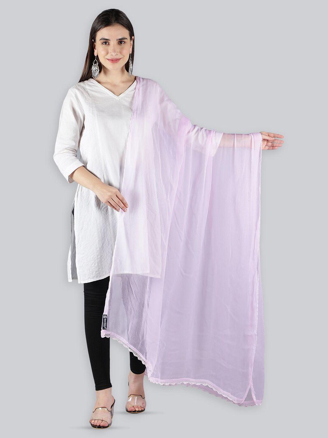 seva chikan solid chiffon dupatta