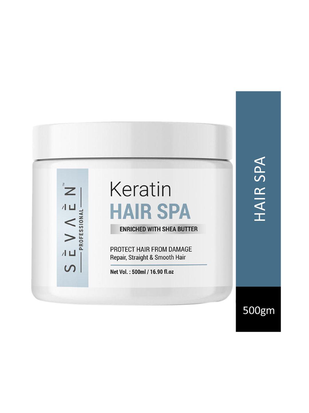 sevaen keratin hair spa cream enriched with shea butter to repair & smooth hair - 500g