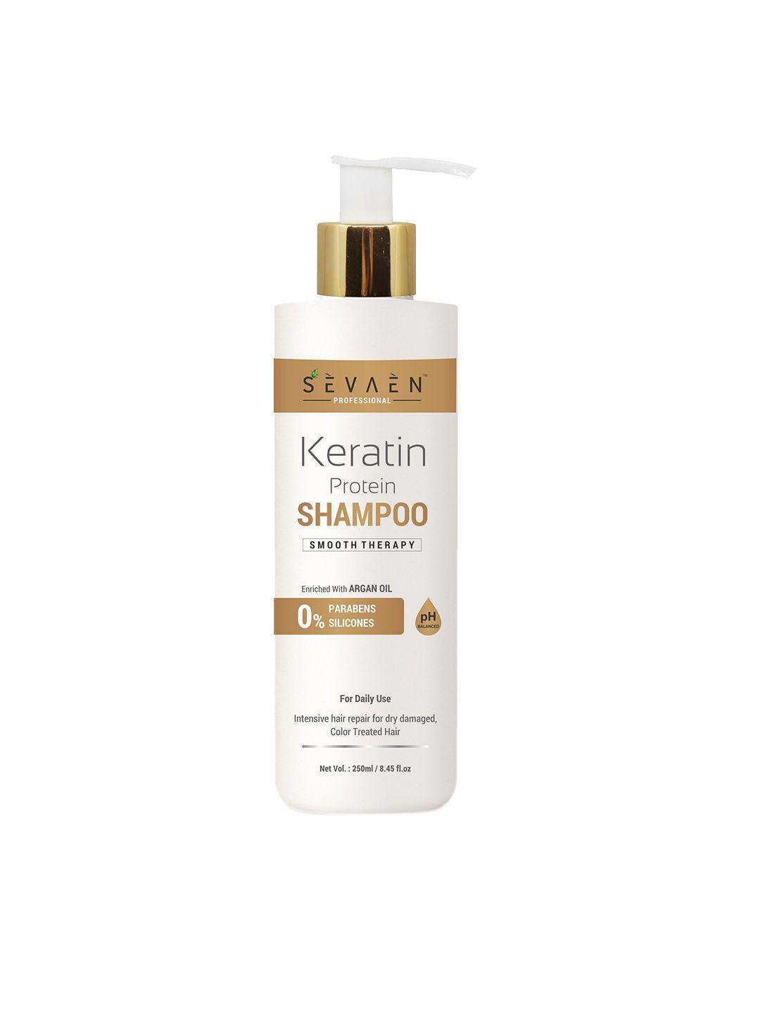 sevaen keratin protein smooth shampoo with argan oil 250 ml