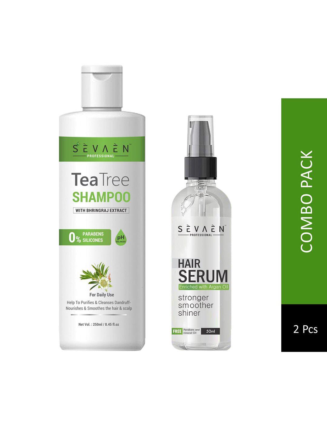 sevaen set of tea tree shampoo 250 ml & hair serum 50 ml