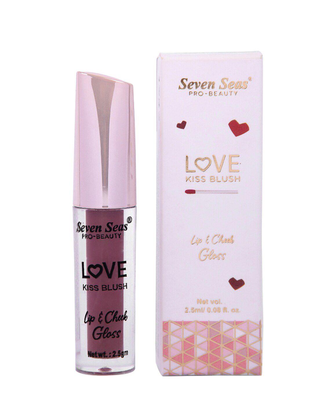 seven seas love kiss blush highly pigmented lip & cheek gloss - 2.5g - plum kiss 106