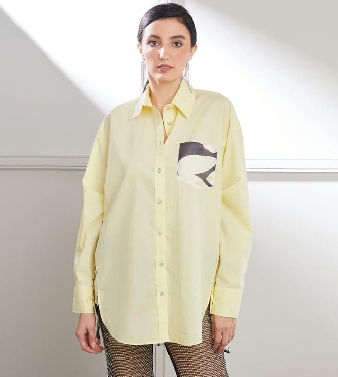 seven dc yellow lime shirt