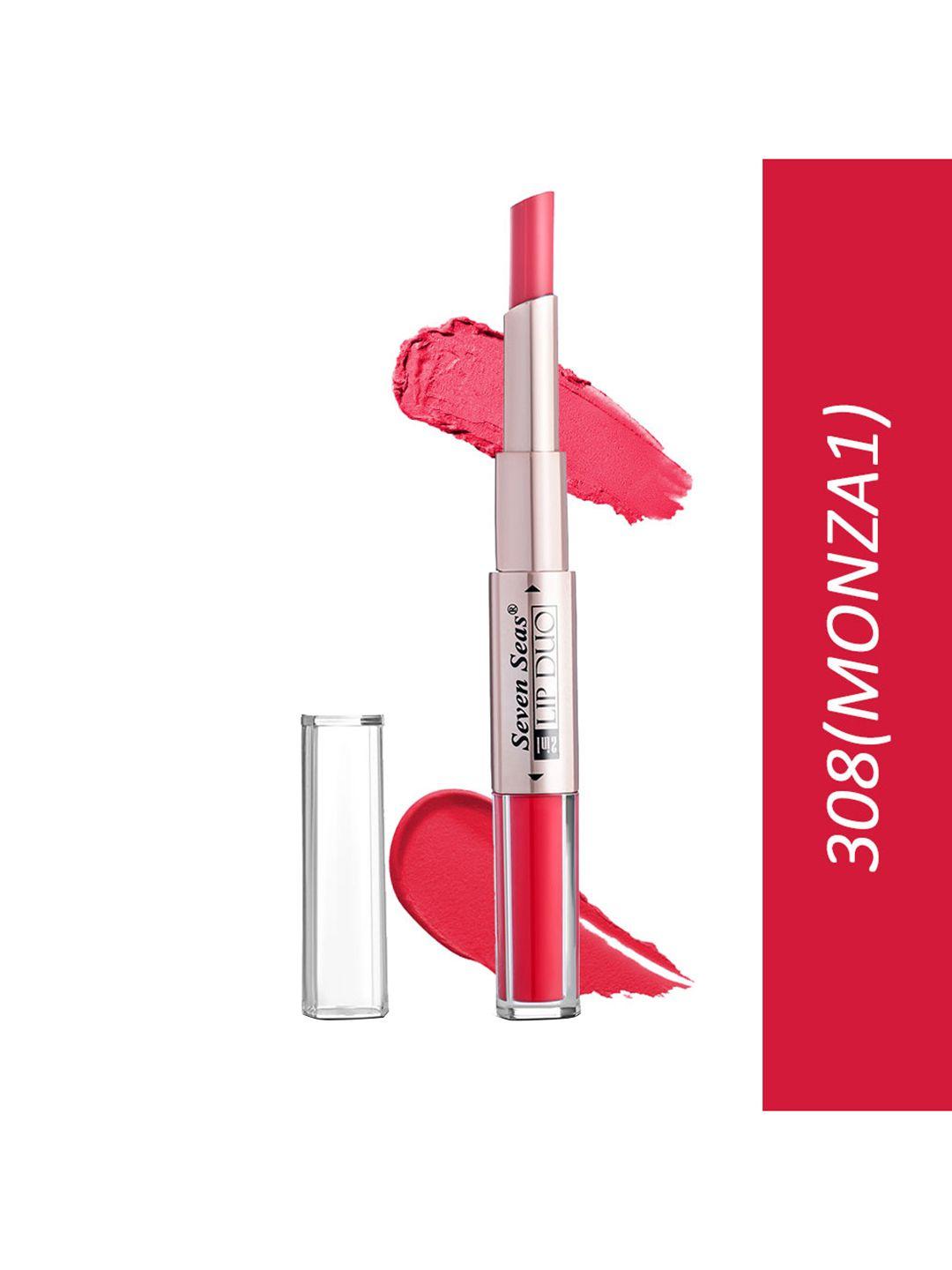 seven seas lip duo long wear 2 in 1 matte lipstick with liquid lipstick 7g - monza1 308