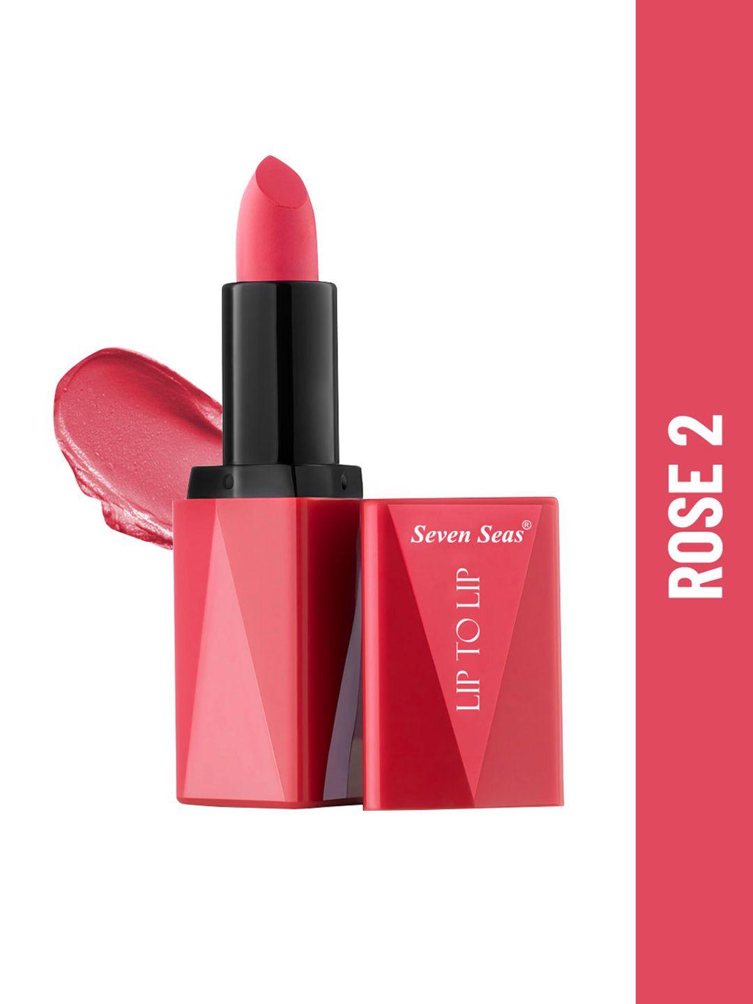 seven seas lip to lip matte lipstick, 3.8 gm - rose 2