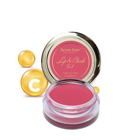 seven seas lips & cheek tint with enriched with vitamin c give you a soft natural glow (mandy) 8g