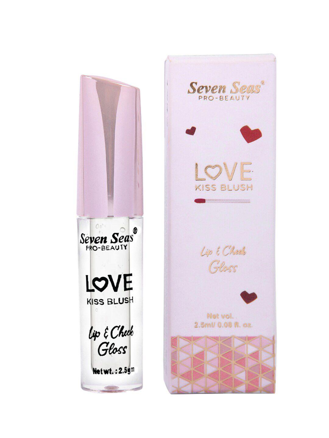 seven seas love kiss blush highly pigmented lip & cheek gloss - 2.5g - transparent 101