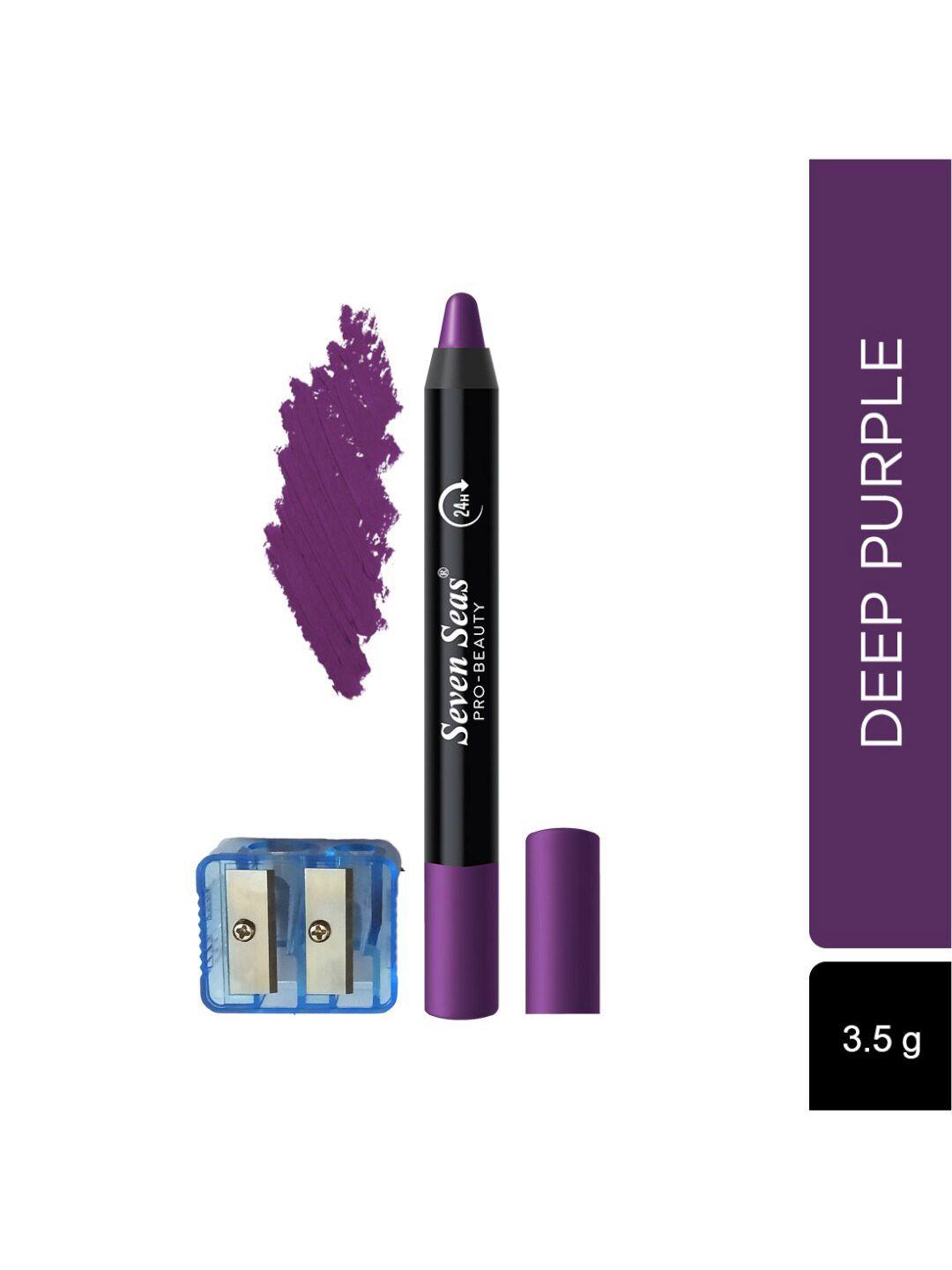 seven seas matte mood non transfer crayon lipstick - 3.5g -   deep purple