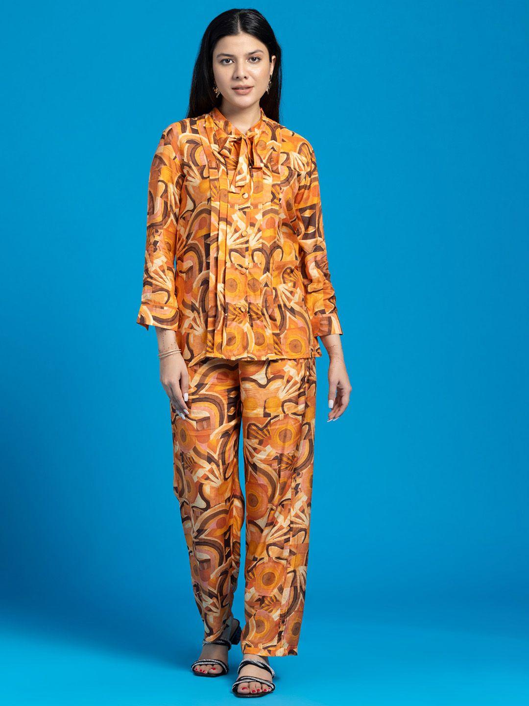 sew you soon printed top with trousers co-ords