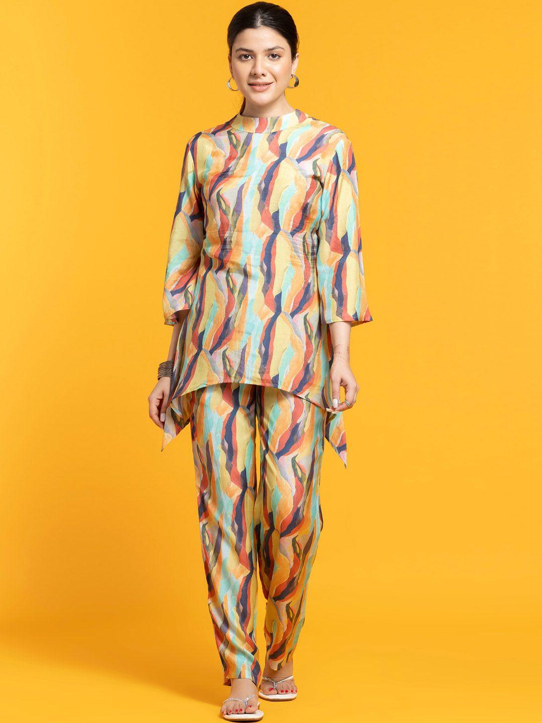 sew you soon printed top with trousers co-ords