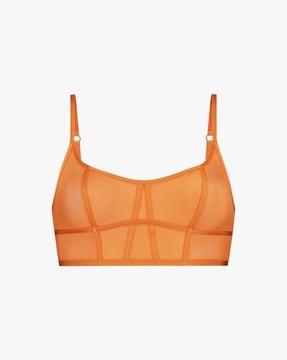 sexy mesh longline bralette