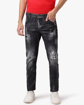 sexy twist slim fit distressed jeans