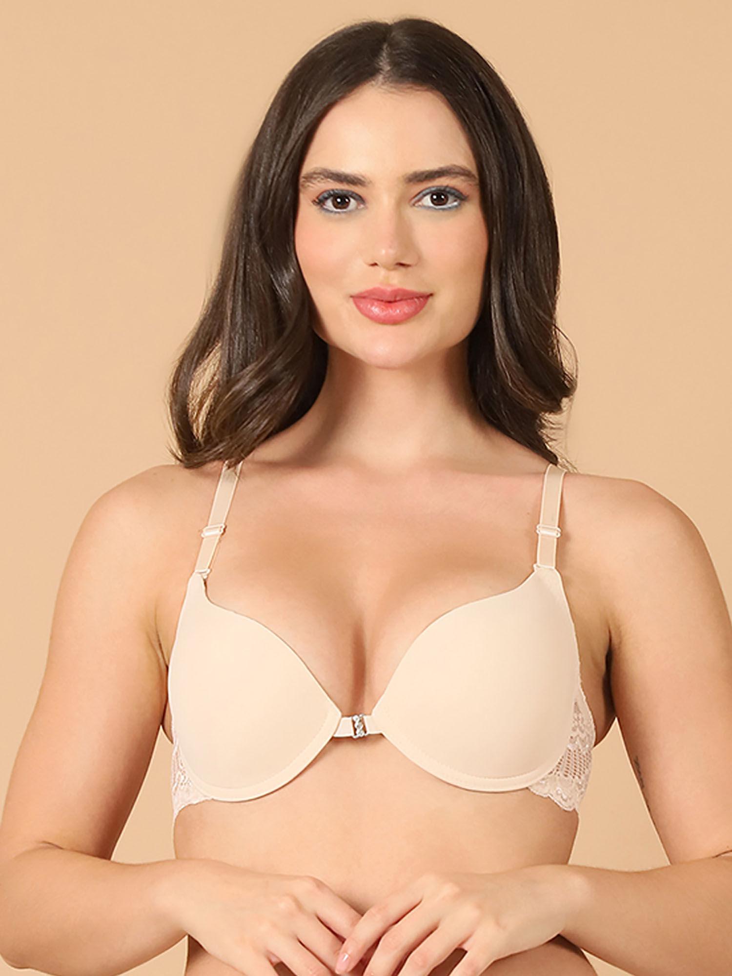 sexy women lightly padded underwire plunge bra