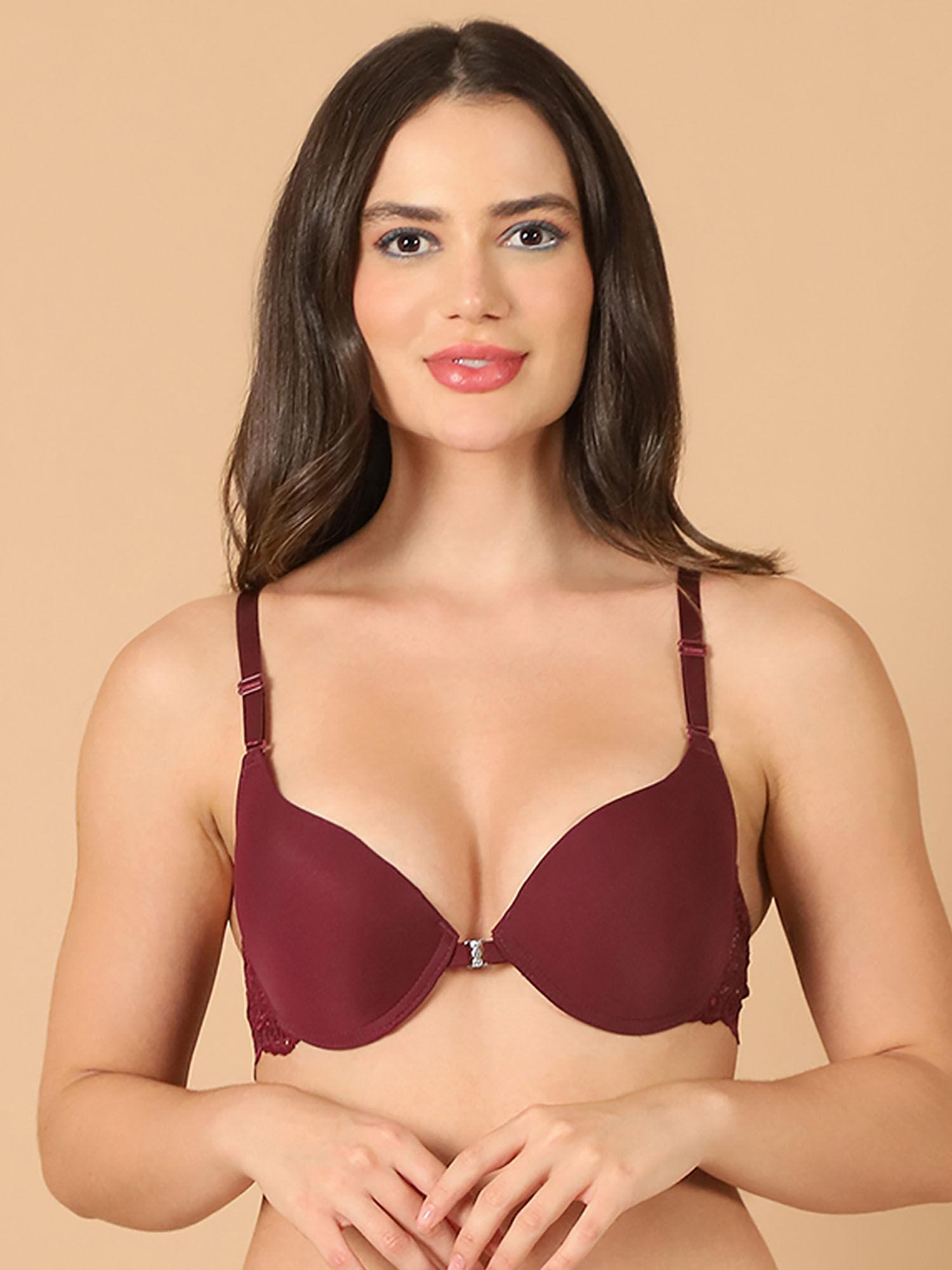 sexy women lightly padded underwire plunge bra