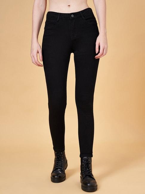 sf jeans by pantaloons black mid rise jeans
