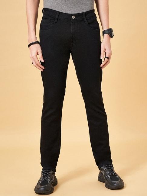 sf jeans by pantaloons black slim fit jeans
