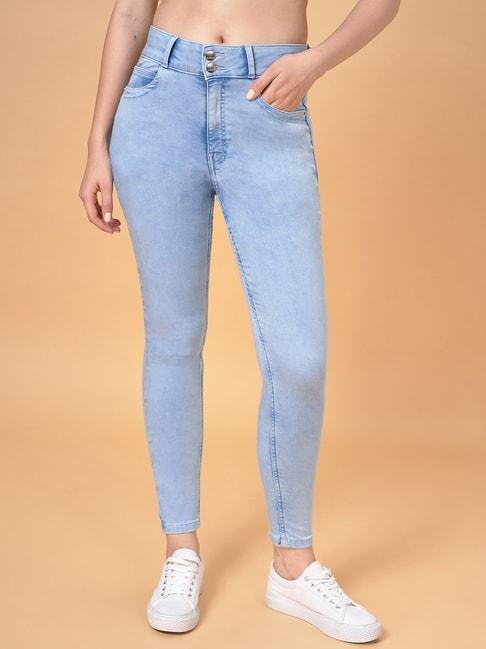 sf jeans by pantaloons blue mid rise jeans