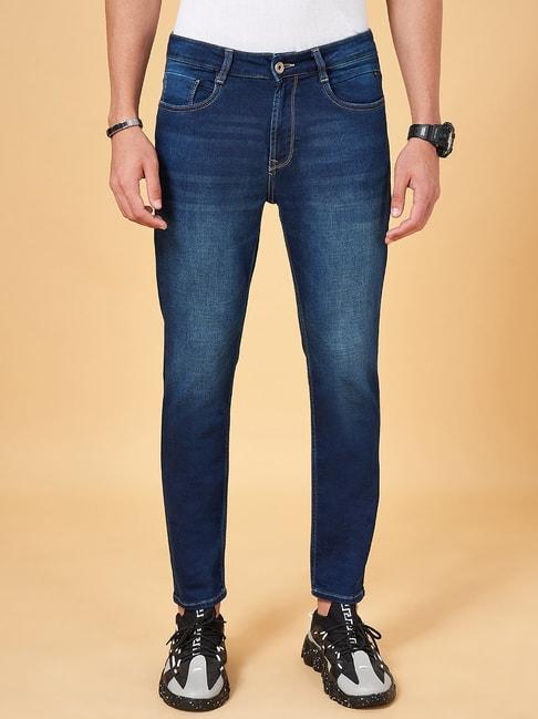 sf jeans by pantaloons blue tint slim fit jeans