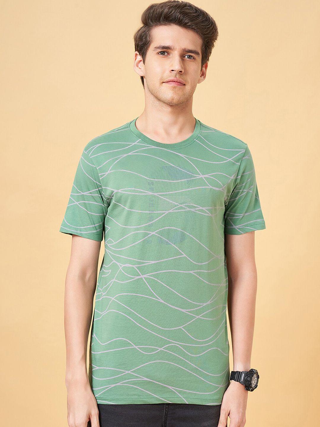 sf jeans by pantaloons abstract printed slim fit cotton t-shirt