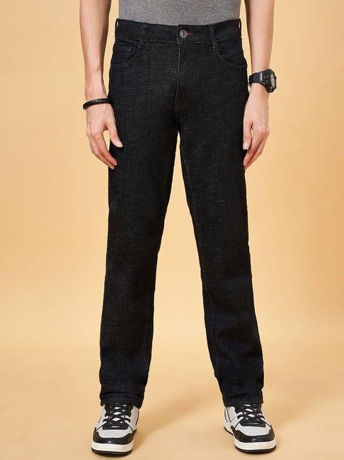 sf jeans by pantaloons black straight fit jeans
