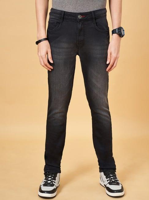 sf jeans by pantaloons charcoal black slim fit jeans