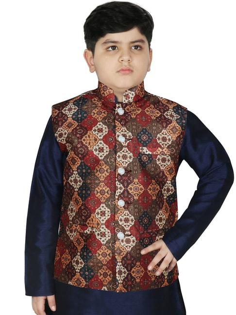 sg-yuvraj-kids-multicolor-checks-nehru-jacket