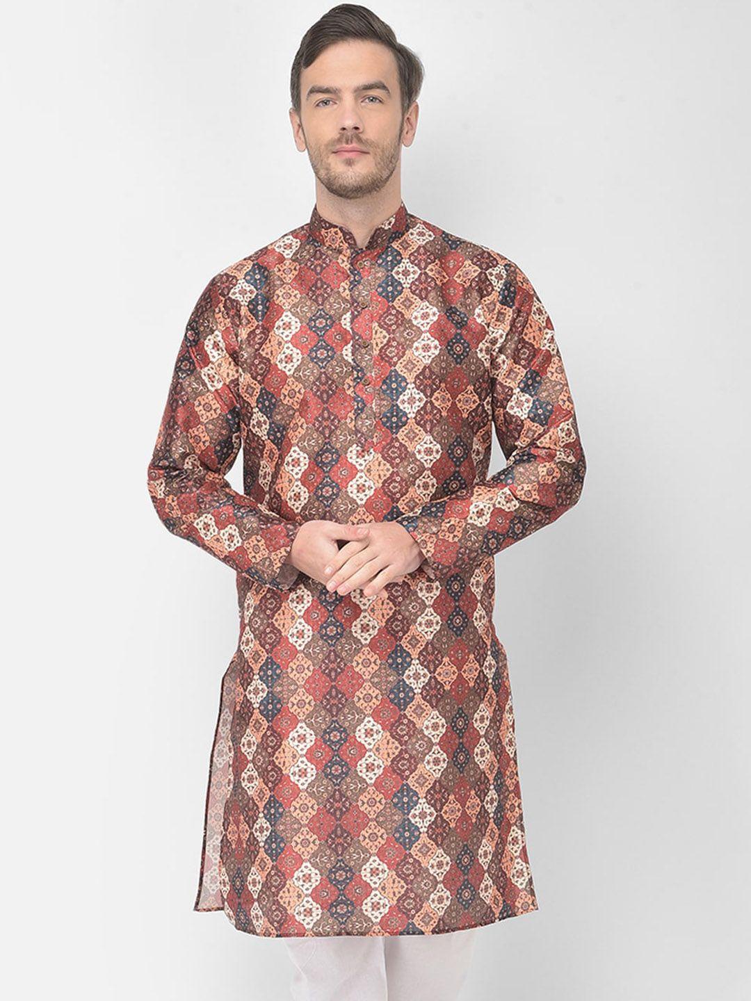 sg leman ethnic motifs printed straight kurta