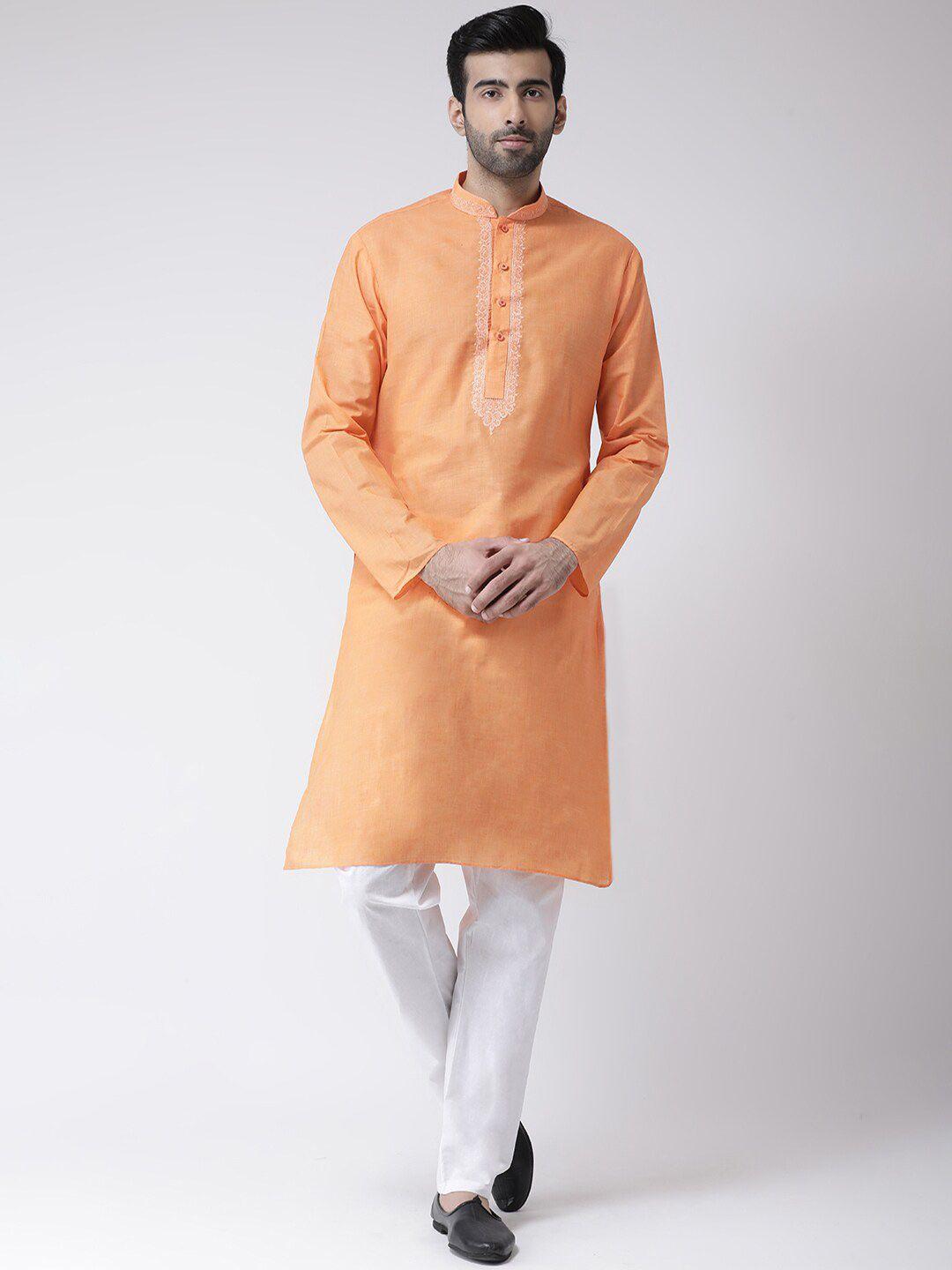 sg leman ethnic motifs yoke design thread work straight kurta with pyjamas