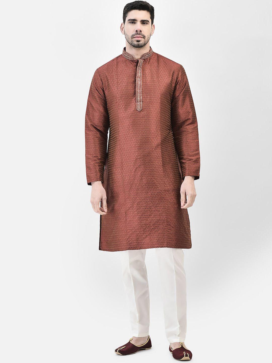 sg leman floral embroidered mandarin collar straight kurta with pyjamas