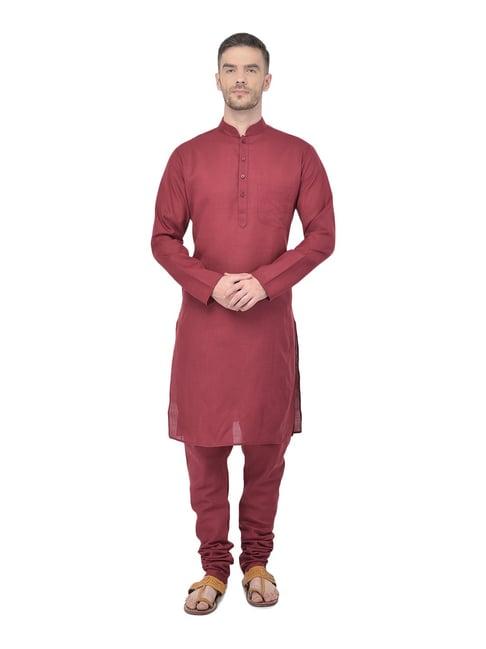 sg leman wine kurta bottom set