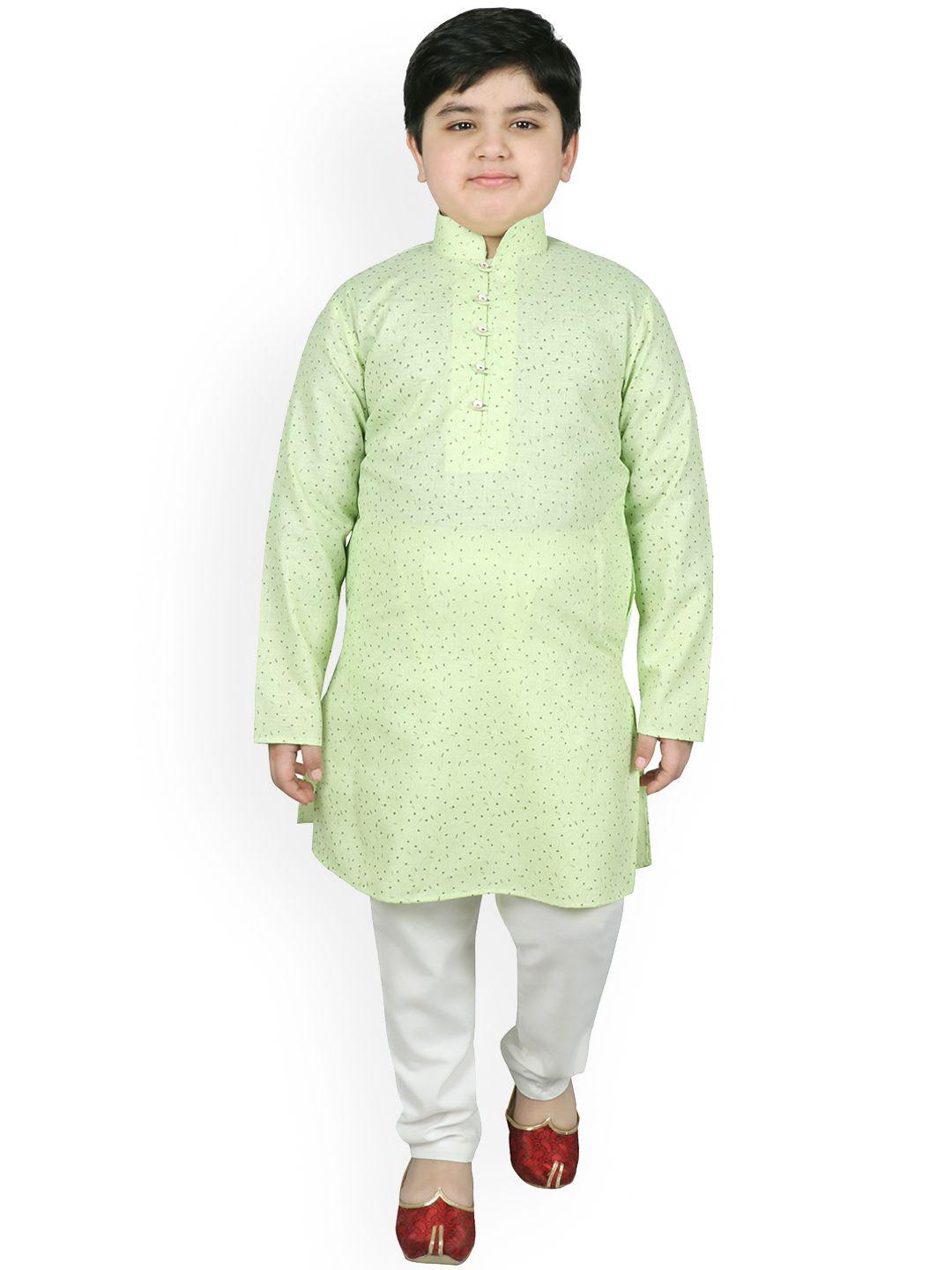 sg yuvraj boys green kurta with pyjamas