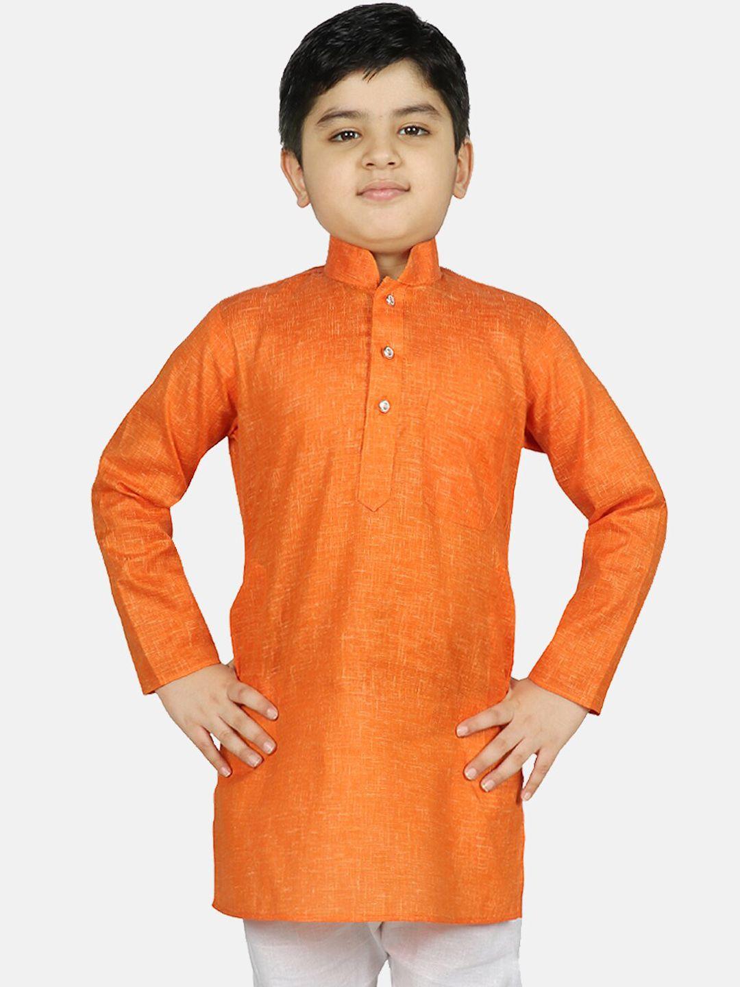 sg yuvraj boys orange kurta