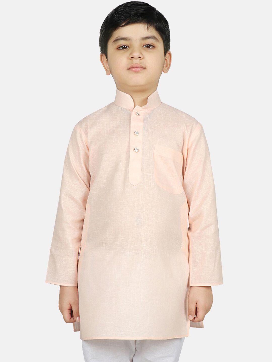 sg yuvraj boys pink ethnic kurta